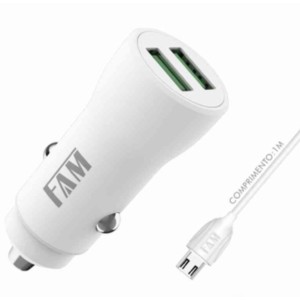 Carregador veicular, adaptador 12v, carregador, V8, micro usb