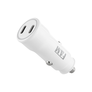 CARREGADOR VEICULAR 2 USB TPC PD 20W+20W  FCA-362 TURBO FAM