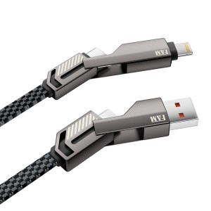 CABO USB / TIPO C / LIGHTNING 1,2M FCA-2204 100W FAM